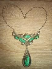 collier amérindien avec  turquoise sur argent "sterling"