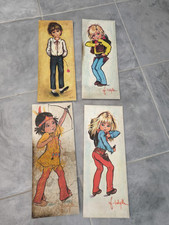 Vintage Jolylle 4 Tableaux  Des Années 70 Rare 