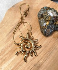 Collier femme en acier inoxydable doré réglable avec pendentif Soleil