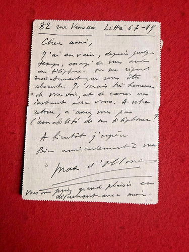Cw42 lettre autographe - cw42,