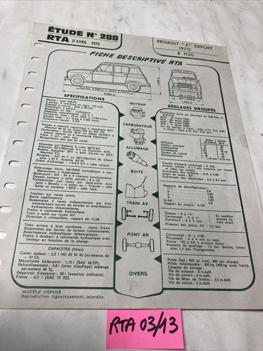 Fiche technique automobile