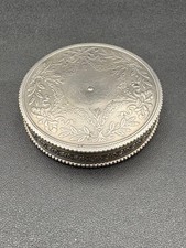 Boîte pilulier en argent massif fin XIXe