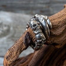 Crâne Dragon Griffes Bague