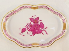 Coupelle en porcelaine HEREND HUNGARY APPONYI pink rose