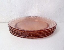 6 assiettes plates en verre