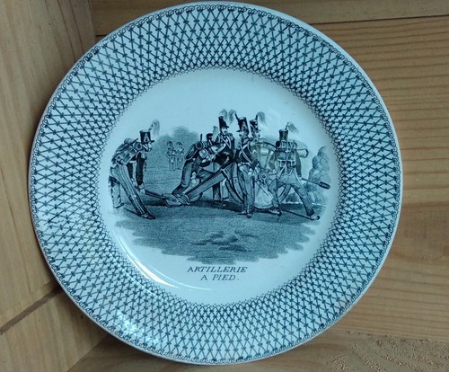Assiette militaria xixe creil - assiette,