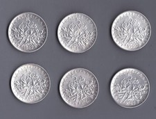 Six pièces de 5 Francs