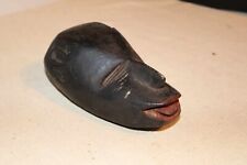ancienne petite tête en bois sculptée art africain arythmique