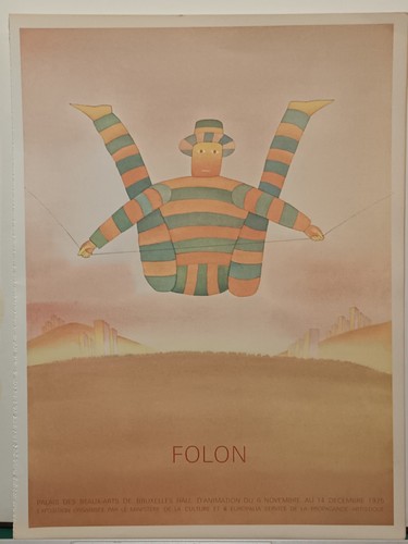 Reproduction affiche folon - reproduction,