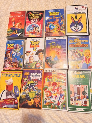 Lot vhs dessins animés - de, 12