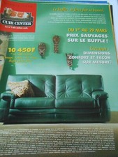 Publicté Advertising 1997  Cuir Center prix sauvage sur le Buffle