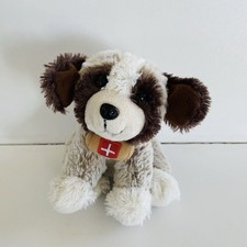 Peluche Saint-Bernard JUMI Tonneau de Sauvetage Assis (24 cm) - NEUF !