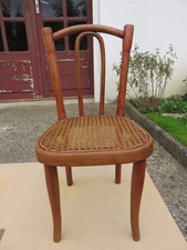 Ancienne chaise d'enfant THONET bois courbé, assise cannée - bistrot