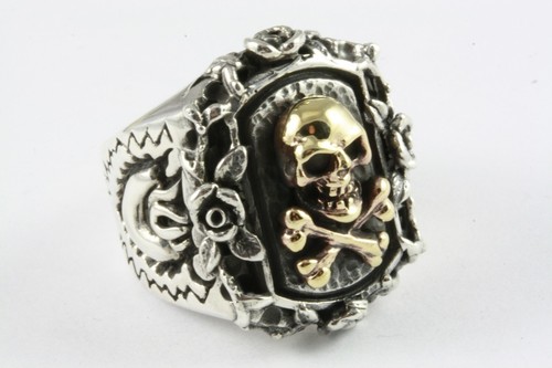 Bague chevalier biker tête - chevalier,