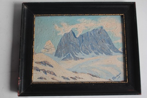Tableau peinture montagne - tableau,