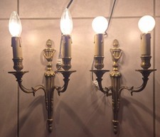 Ancienne paire d'applique de style Louis XVI en Bronze - Fonctionne
