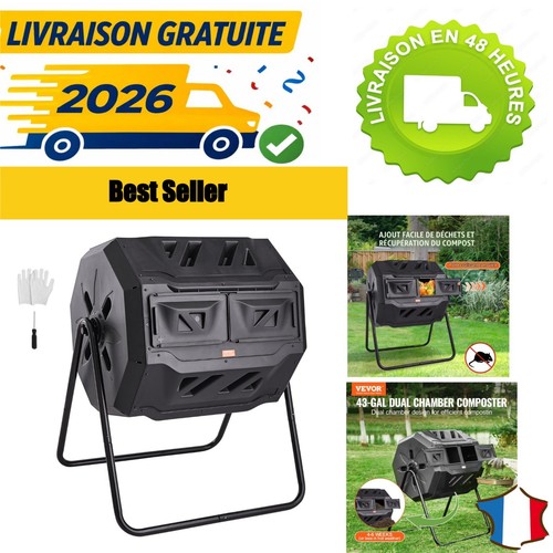 Composteur rotatif vevor 162 - composteur,