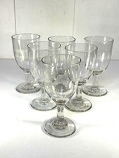 6 verres À VIN anciens en verre soufflé  XIXème