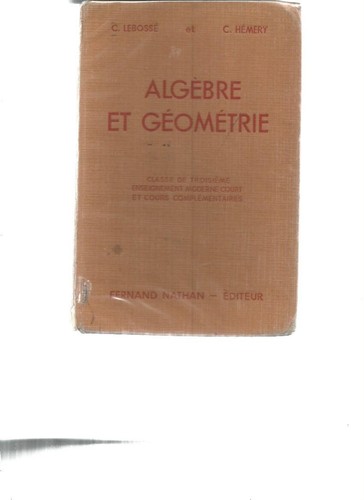 Algebre geometrie 3ème - algebre,