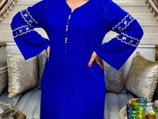 Caftan marocain, Robe longue manches brodées