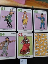 carte à jouer Jeu 7 Familles TINTIN Hergé 1993 Complet avec boite