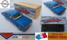 Opel Amiral bleu 1966 vrai dinky toys france 513 d'origine boite repro 1/43
