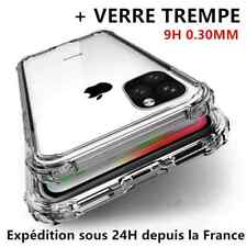 Antichoc Coque +Verre Trempé iPhone 11 12 Pro MAX/X/XR 6/7/8 PLUS 13 14 15 16 17