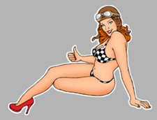 PINUP VINTAGE POUR BMW NORTON