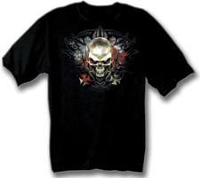 T-SHIRT TRIBAL SKULL POUR