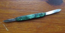Ancien petit couteau pliant sixties vintage vert   french knife 