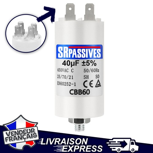Condensateur moteur cosse - moteur,