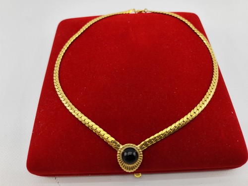 Collier doré noir acier - et,