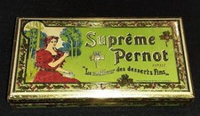 Anciennne boite en tôle Lithographiée SUPRÊME PERNOT   N°705/132 N°1