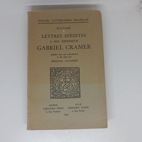 Voltaire lettres inédites à - inédites,