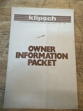 Vintage Klipsch Cornwall