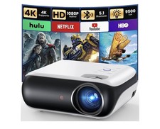 Mini vidéoprojecteur HAPPRUN H1 1080P natif, 4K support, Bluetooth 5.1, portable