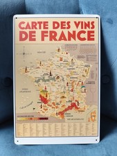Plaque métal carte des vins