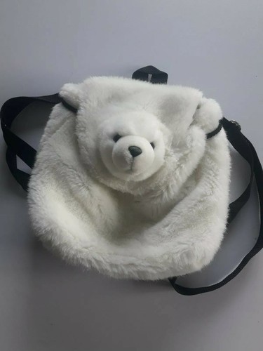 Peluche sac dos ours blanc - sac,