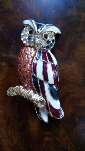 Broche chouette hibou métal - chouette,