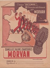 PROTEGE CAHIER  ANCIEN : SEMELLES TALONS CHAUSSURE MORVAN