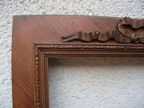 Cadre xixème bois sculpté - xixème, en
