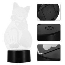Toucher la lumière colorée LED 3D chat veilleuse lampe créative