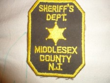 police Américaine !!! insigne écusson sheriff's dept Middlesex 