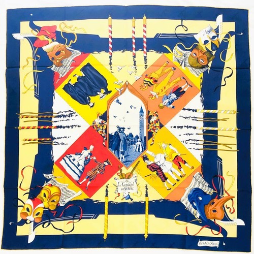 écharpe hermes carre soie - hermes,