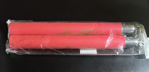 Red foam nunchucks with dragon - red,