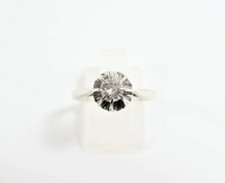 Bague solitaire Or Blanc Or