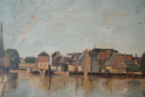 Tableau ancien ecole - tableau,