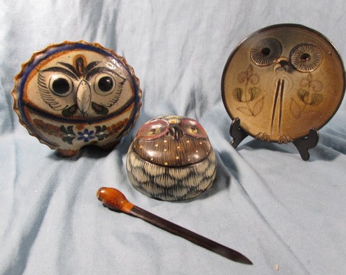 Chouettes poterie dont - 3, en