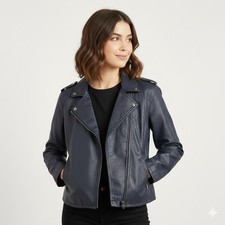 Levis Womens Navy Blue Faux