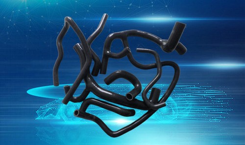 Black silicone coolant hose - black,